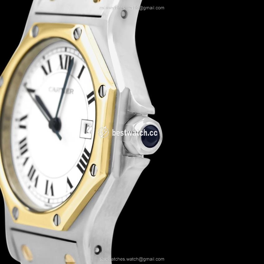IMG_9086 Cartier Santos Mens watch Unisex Automatic Gold Steel 7641ST 3