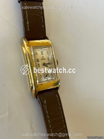 IMG_9086 Omega Mens watch Unisex Manual winding Yellow gold Tank Rectangular 88139 3
