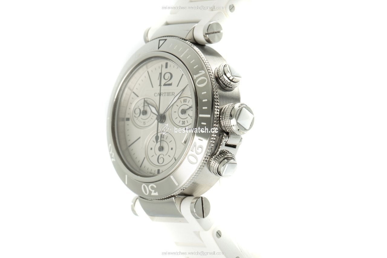 IMG_9086 Cartier Pasha Seatimer Womens watch Quartz Steel 3129 3