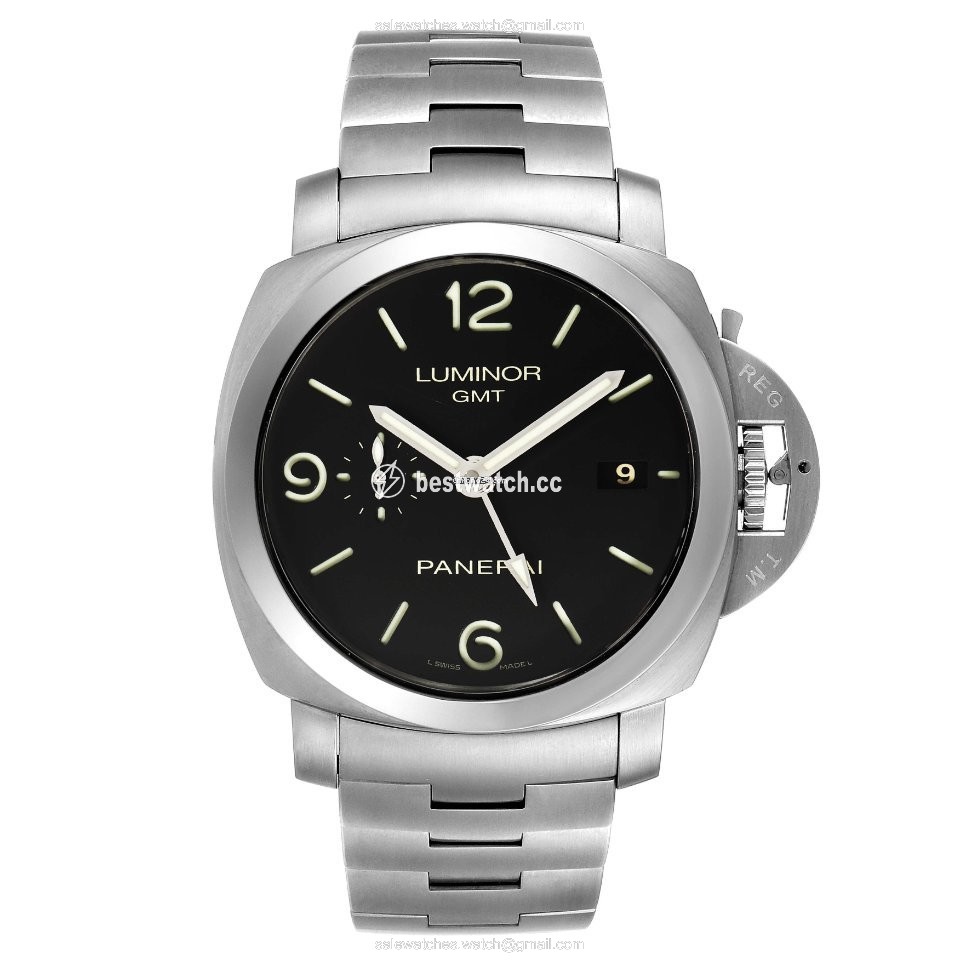IMG_9086 Panerai Luminor 1950 3 Days GMT Automatic Mens watch Unisex Automatic Steel PAM00329 3