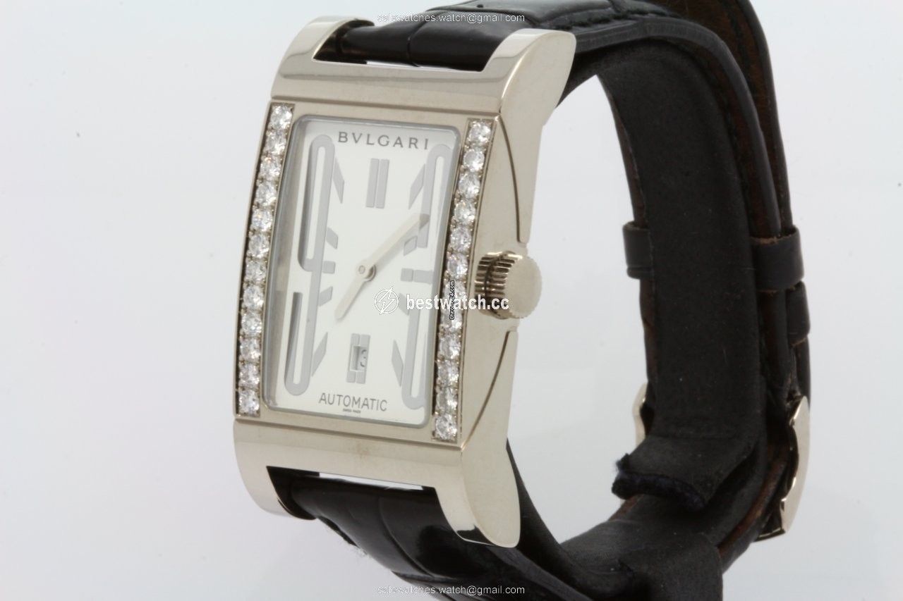 Bulgari Rettangolo Mens watch Unisex Automatic White gold RT45S 3