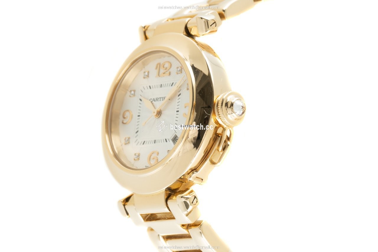 IMG_9086 Cartier Pasha Womens watch Automatic Yellow gold WJ1110H9 3