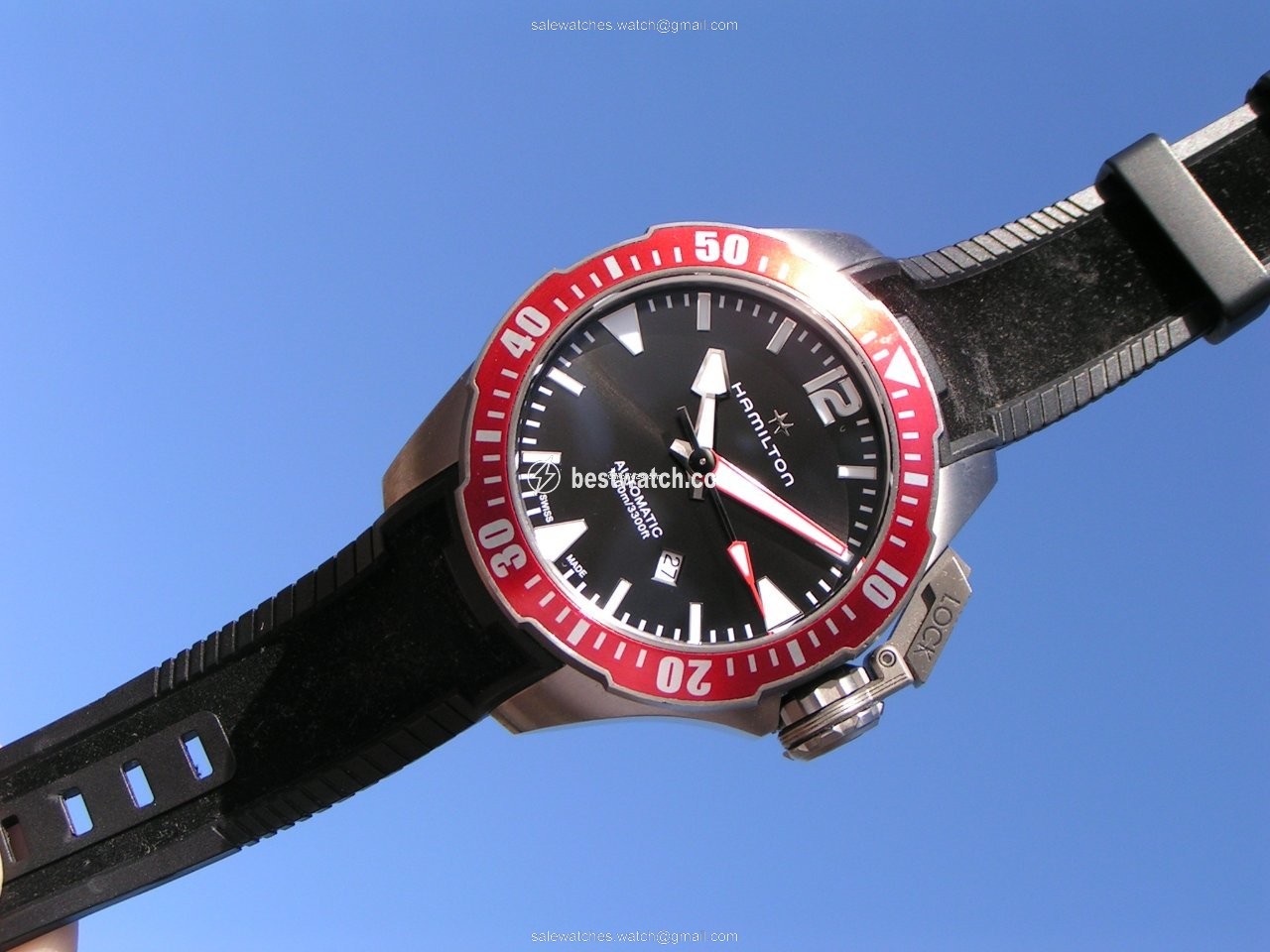 IMG_9086 Hamilton Khaki Navy Frogman Mens watch Unisex Automatic Titanium Hamilton H778050 3