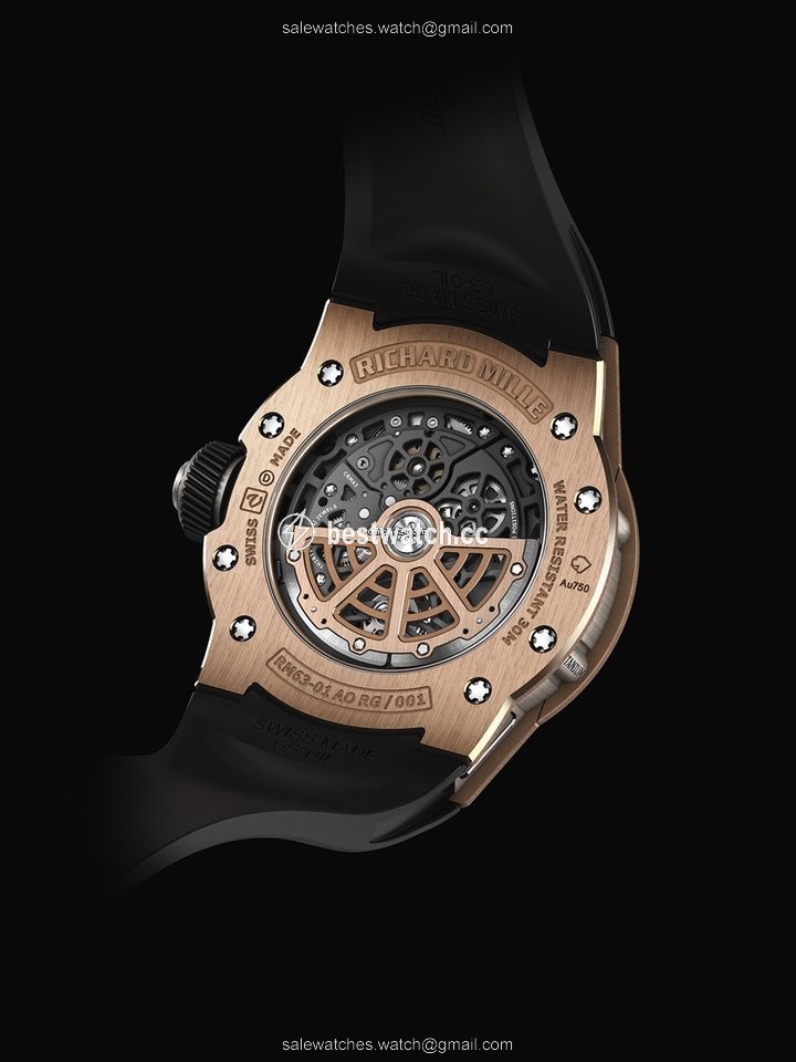 IMG_9086 Richard Mille RM 63 Mens watch Unisex Automatic Rose gold RM63-01 3