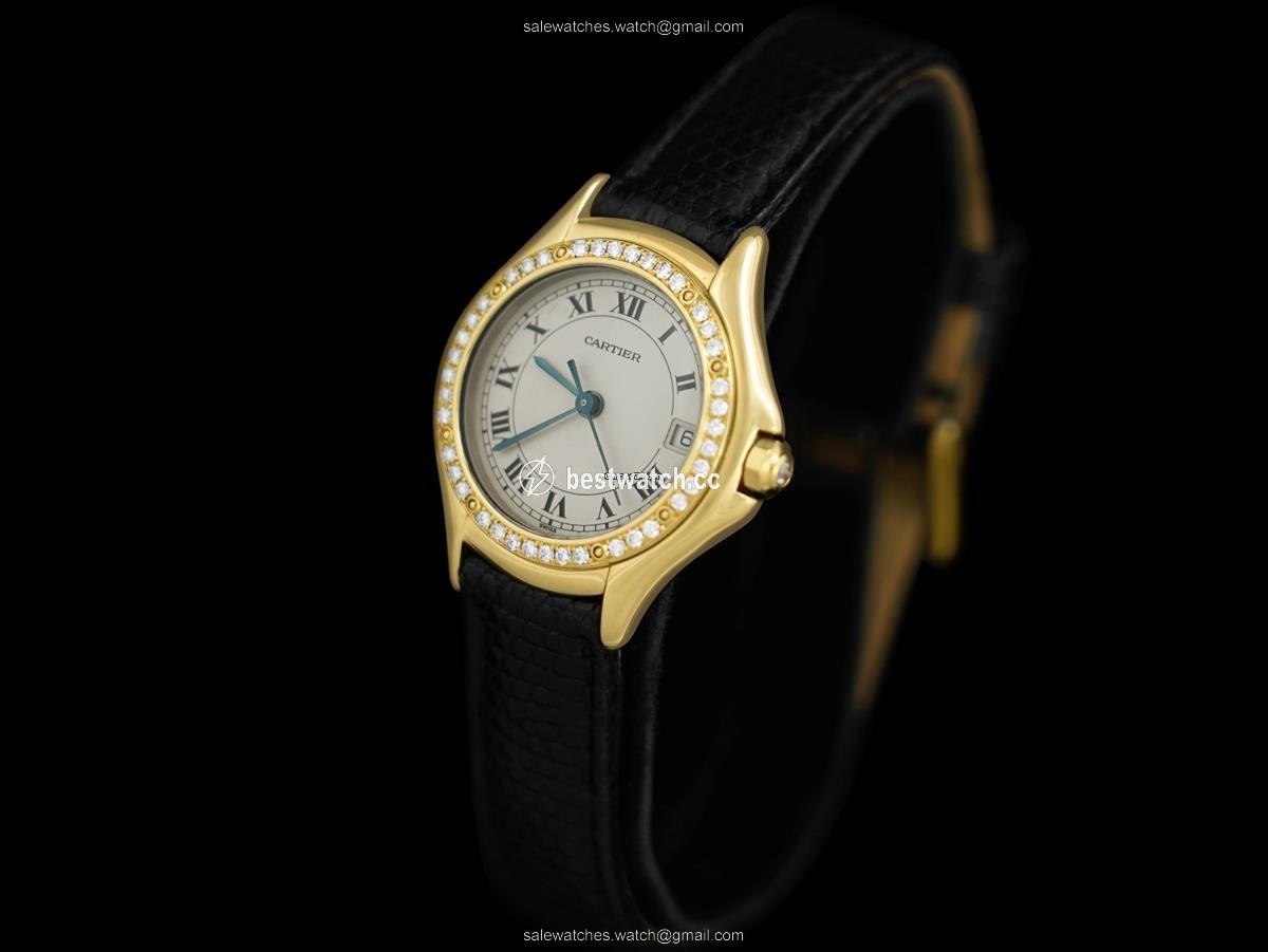 IMG_9086 Cartier Cougar Womens watch Quartz Yellow gold 7980 3