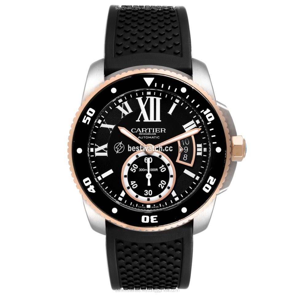IMG_9086 Cartier Calibre de Cartier Diver Mens watch Unisex Automatic Steel W7100055 3