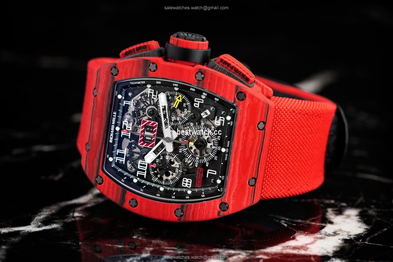 IMG_9086 Richard Mille RM 011 Mens watch Unisex Automatic Carbon RM 011 Red TPT 3