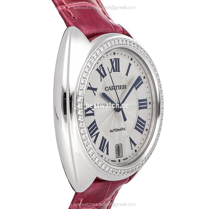 IMG_9086 Cartier Cle de Cartier Womens watch Automatic White gold WJCL0014 3