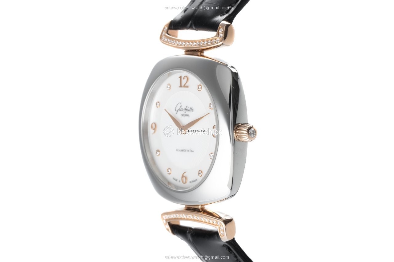 IMG_9086 Glashutte Original Pavonina Womens watch Quartz Gold Steel 1-03-02-04-16-34 3