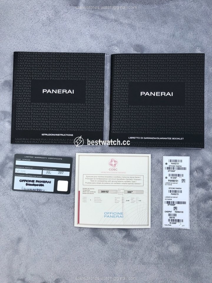 Panerai Luminor Submersible Mens watch Unisex Manual winding Steel PAM00731 PAM 731 PAM731 3
