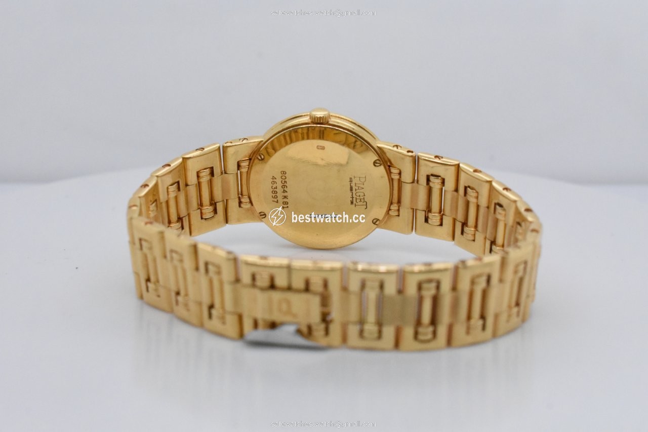 IMG_9086 Piaget Dancer Womens watch Quartz Yellow gold 80564 K81 3