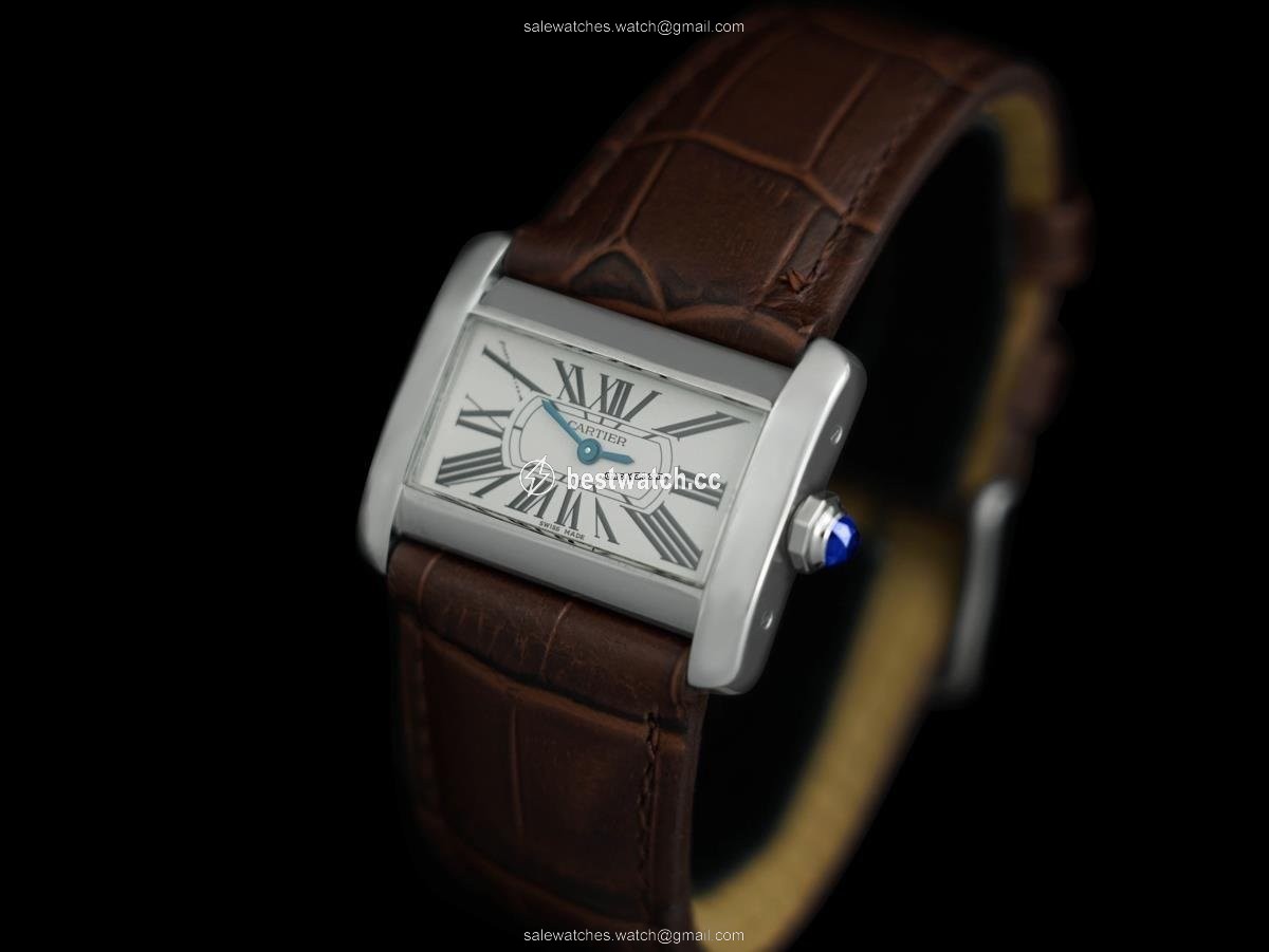 IMG_9086 Cartier Tank Divan Womens watch Quartz Steel 8145 3