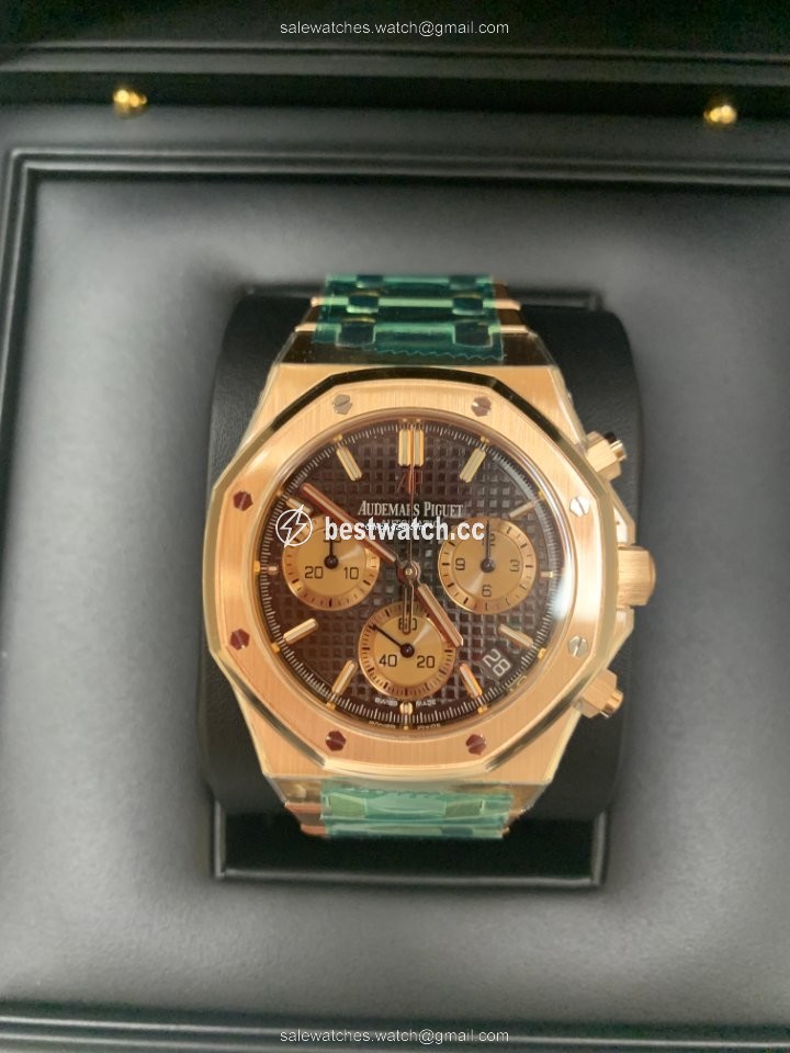 IMG_9086 Audemars Piguet Royal Oak Chronograph Mens watch Unisex Automatic Rose gold 26239OR.OO.1220OR.02 3