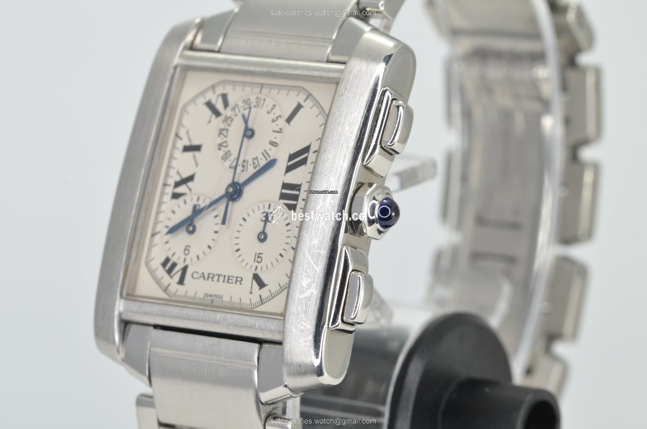 Cartier Tank Francaise Mens watch Unisex Quartz Steel 2303 3