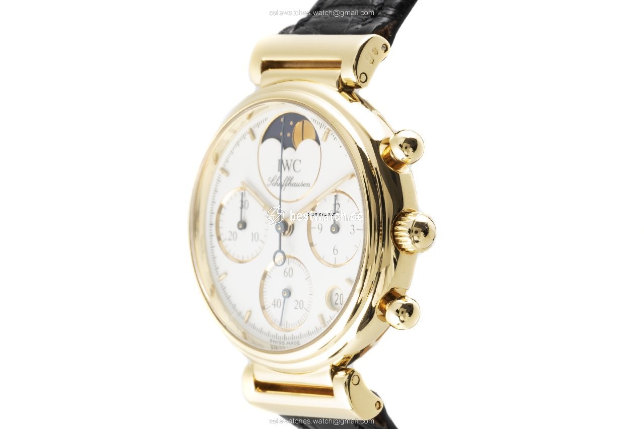 IMG_9086 IWC Da Vinci Chronograph Womens watch Quartz Yellow gold 3735 3