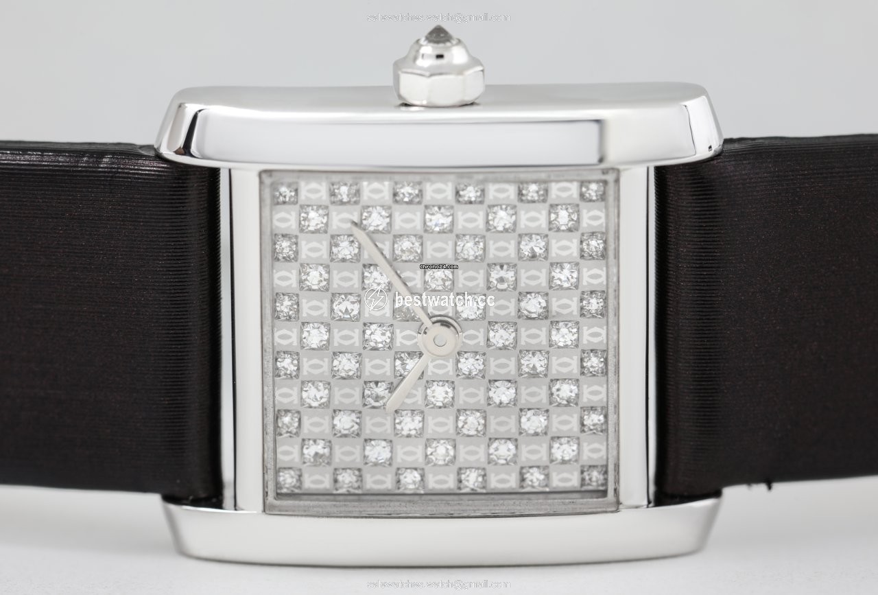 IMG_9086 Cartier Tank Francaise Womens watch Quartz White gold Cartier 2517 3