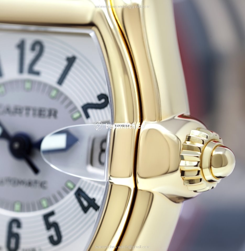 IMG_9086 Cartier Roadster Mens watch Unisex Automatic Yellow gold 2524 3