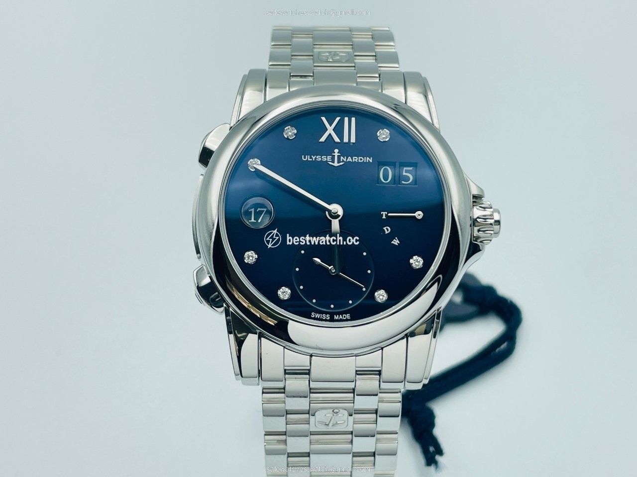IMG_9086 Ulysse Nardin Dual Time Womens watch Automatic Steel 3243-222 3