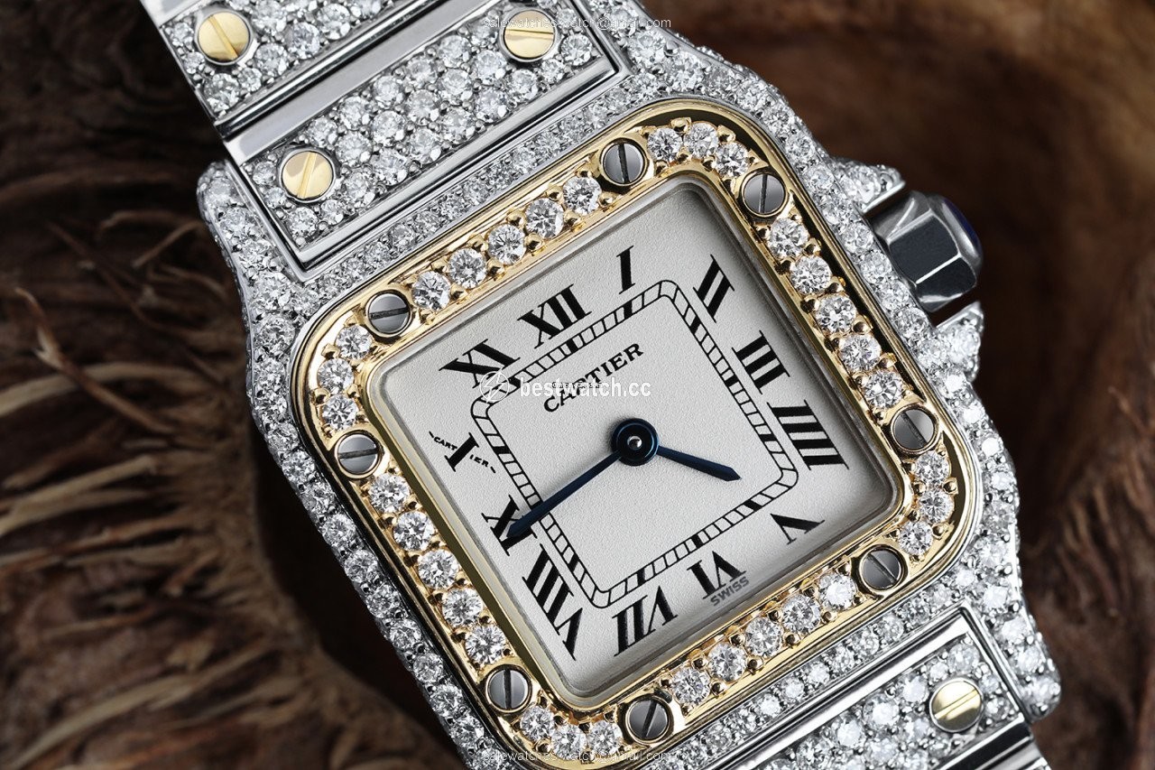 IMG_9086 Cartier Santos Galbee Womens watch Quartz Steel W20012C4 3