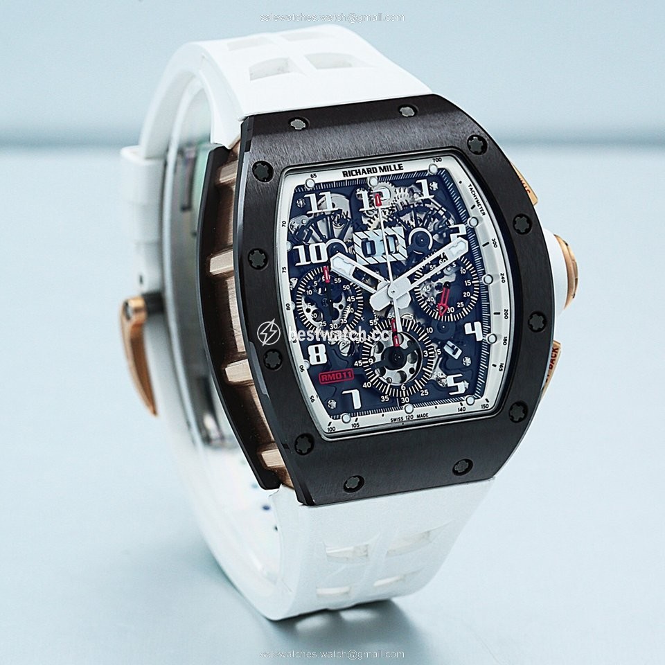 IMG_9086 Richard Mille RM 011 Mens watch Unisex Automatic Ceramic RM011 AO RG-TZP-Z 3