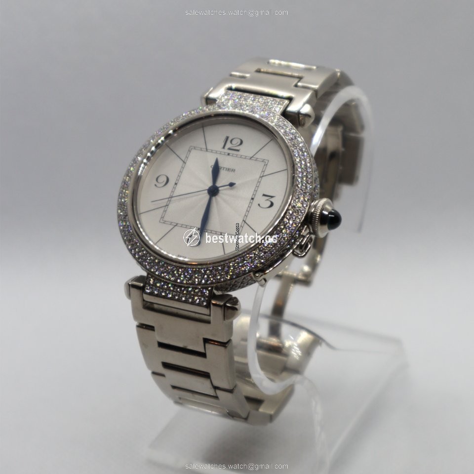 Cartier Pasha Mens watch Unisex Automatic White gold WJ1202M9 3