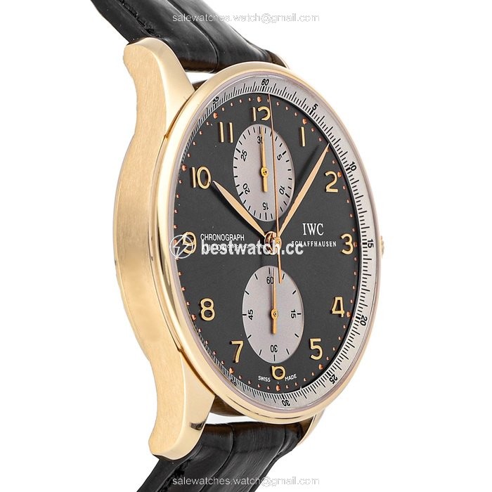 IMG_9086 IWC Portuguese Chronograph Mens watch Unisex Automatic Rose gold IW3714-33 3