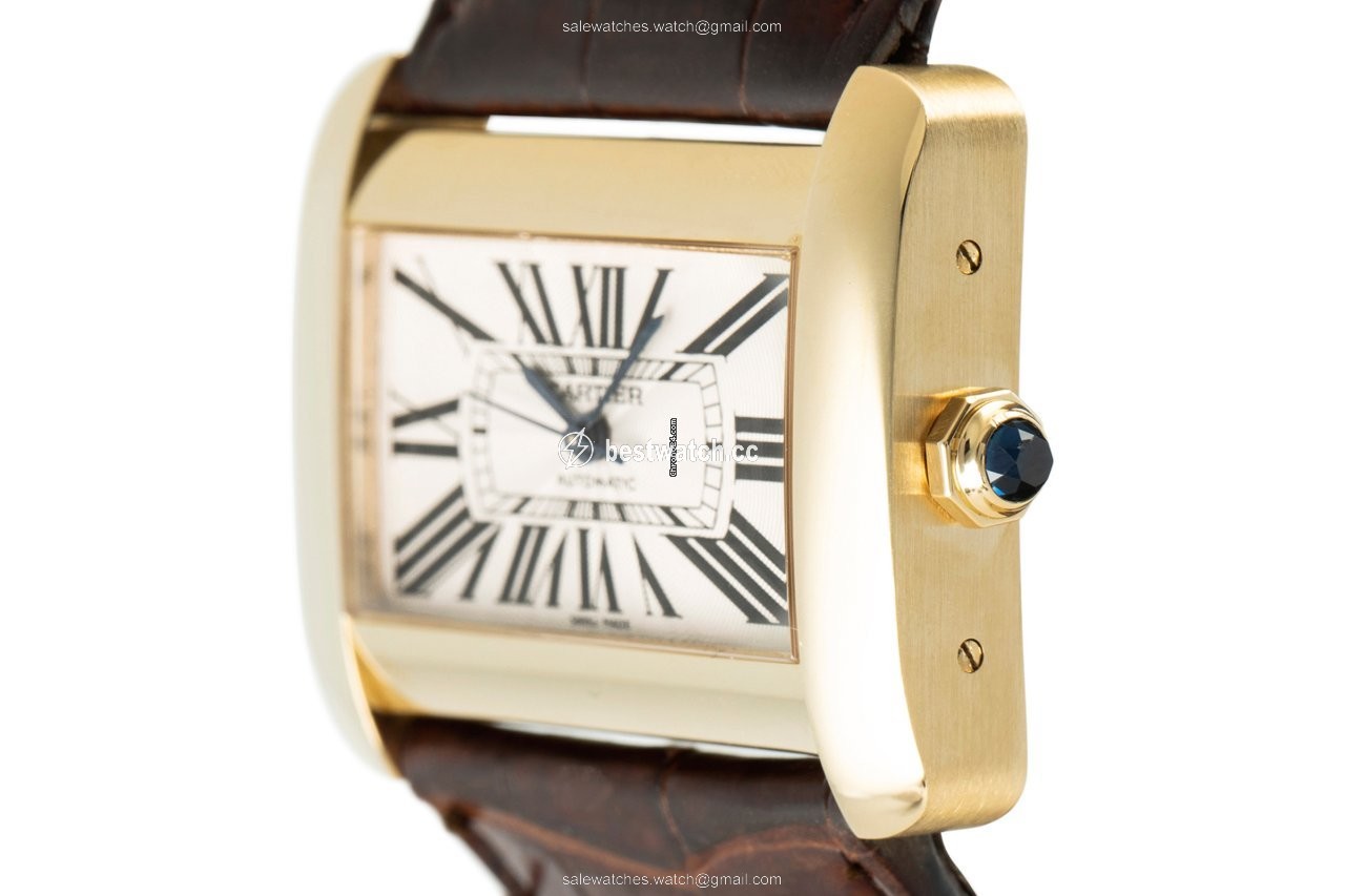 IMG_9086 Cartier Tank Divan Mens watch Unisex Automatic Yellow gold 2603 3