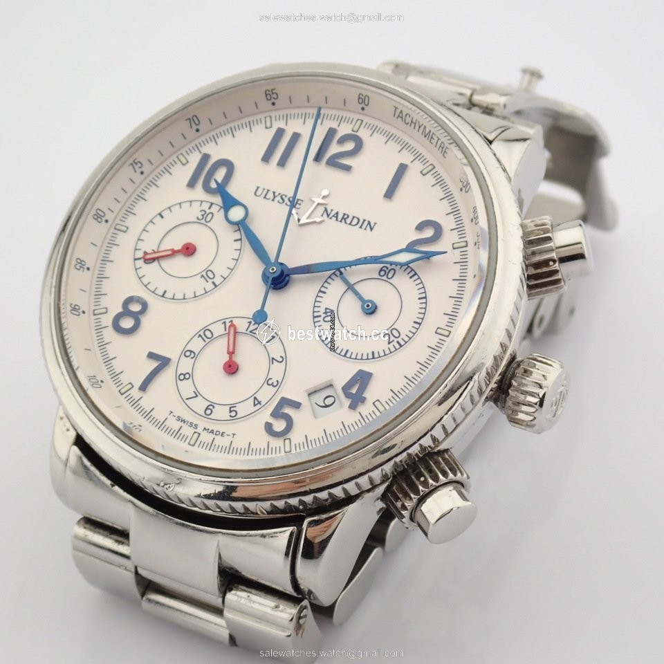 IMG_9086 Ulysse Nardin Marine Chronograph Mens watch Unisex Automatic Steel 353 22 3