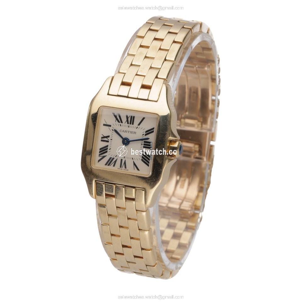 IMG_9086 Cartier Santos Demoiselle Womens watch Quartz Yellow gold 2699 3