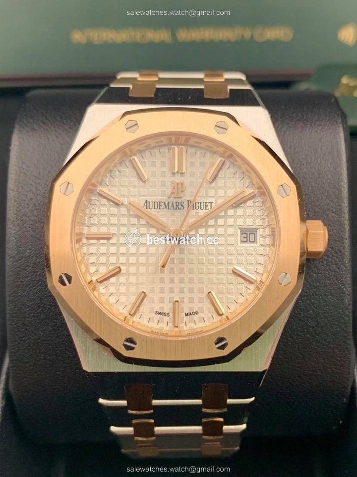 IMG_9086 Audemars Piguet Royal Oak Selfwinding Womens watch Automatic Gold Steel 77350SR.OO.1261SR.01 3