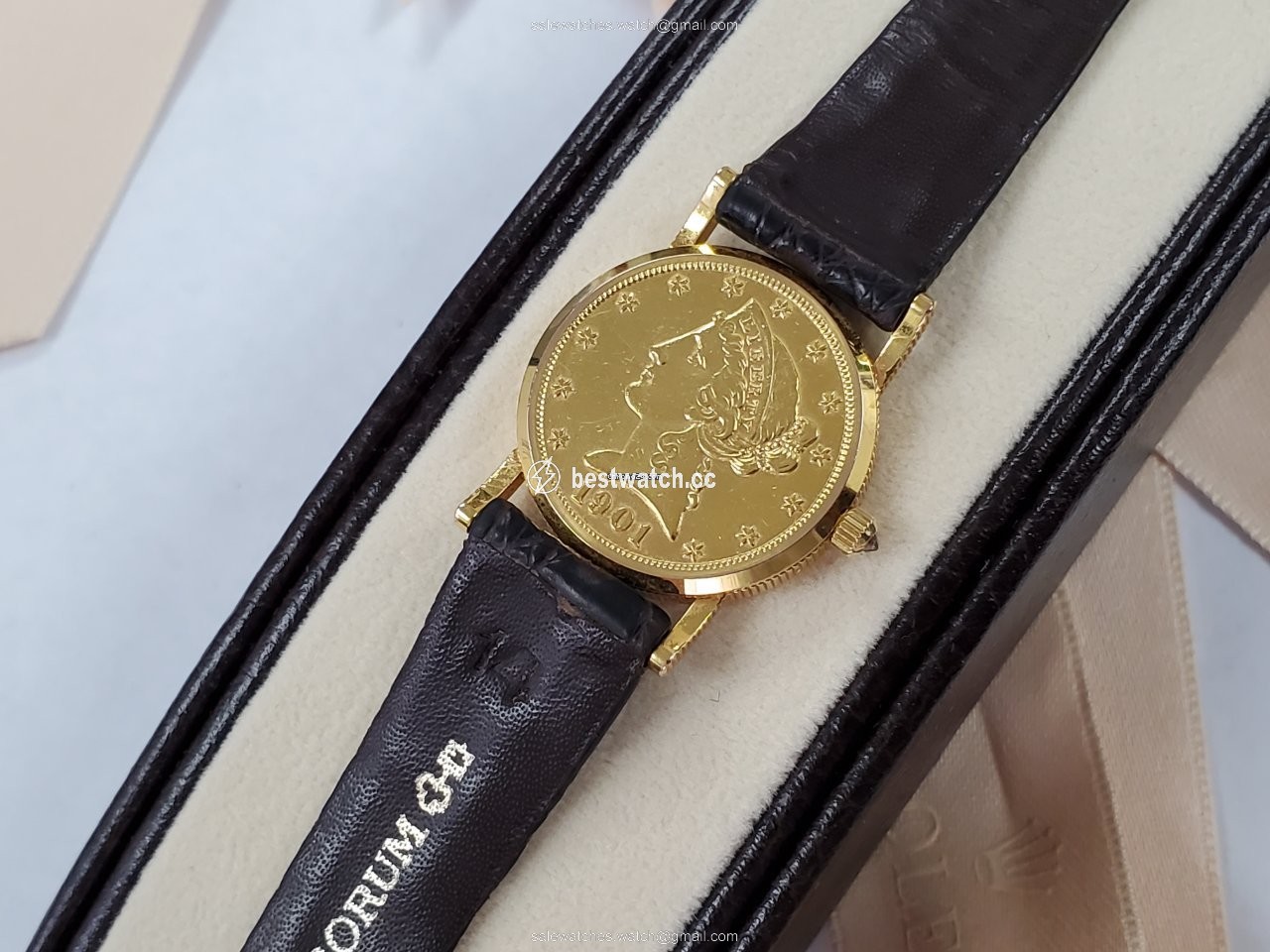 IMG_9086 Corum Coin Watch Womens watch Manual winding Yellow gold 293.645.56 0001 MU51 3