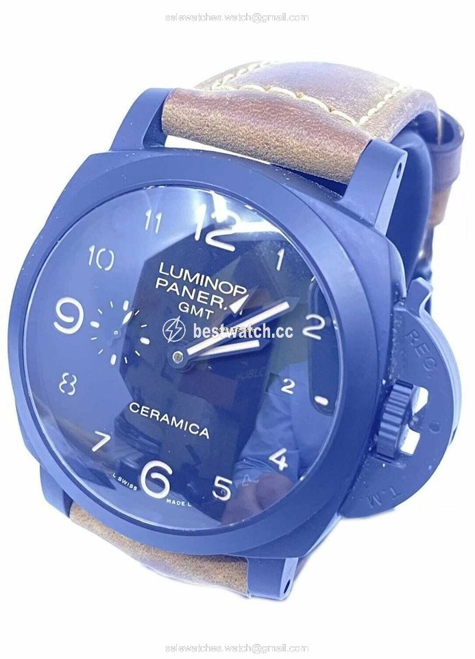 IMG_9086 Panerai Luminor 1950 3 Days GMT Automatic Mens watch Unisex Automatic Ceramic GMT PAM00441 3
