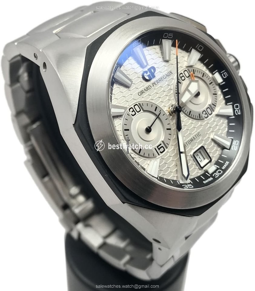 IMG_9086 Girard Perregaux Chrono Hawk Mens watch Unisex Automatic Steel 49970-11-131-11A 3