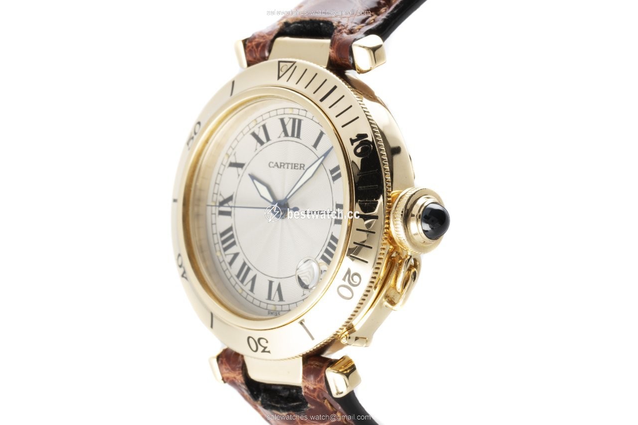 IMG_9086 Cartier Pasha C Mens watch Unisex Automatic Yellow gold 1035 3