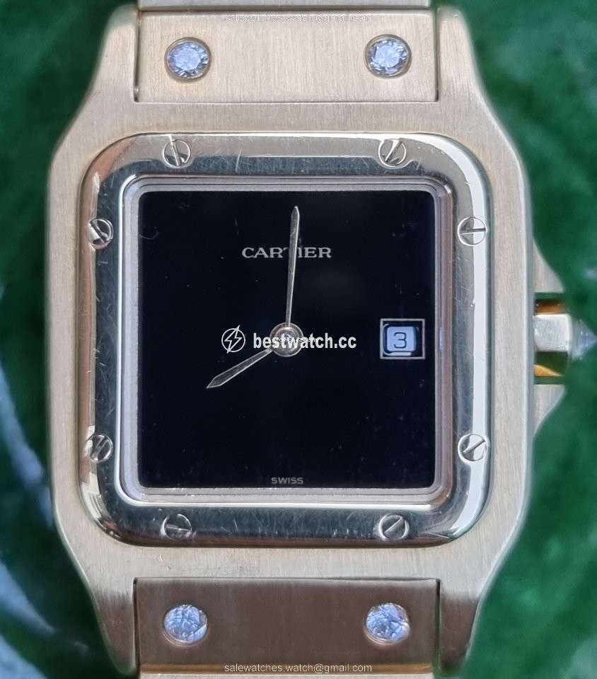 IMG_9086 Cartier Santos Mens watch Unisex Automatic Yellow gold 2960 3