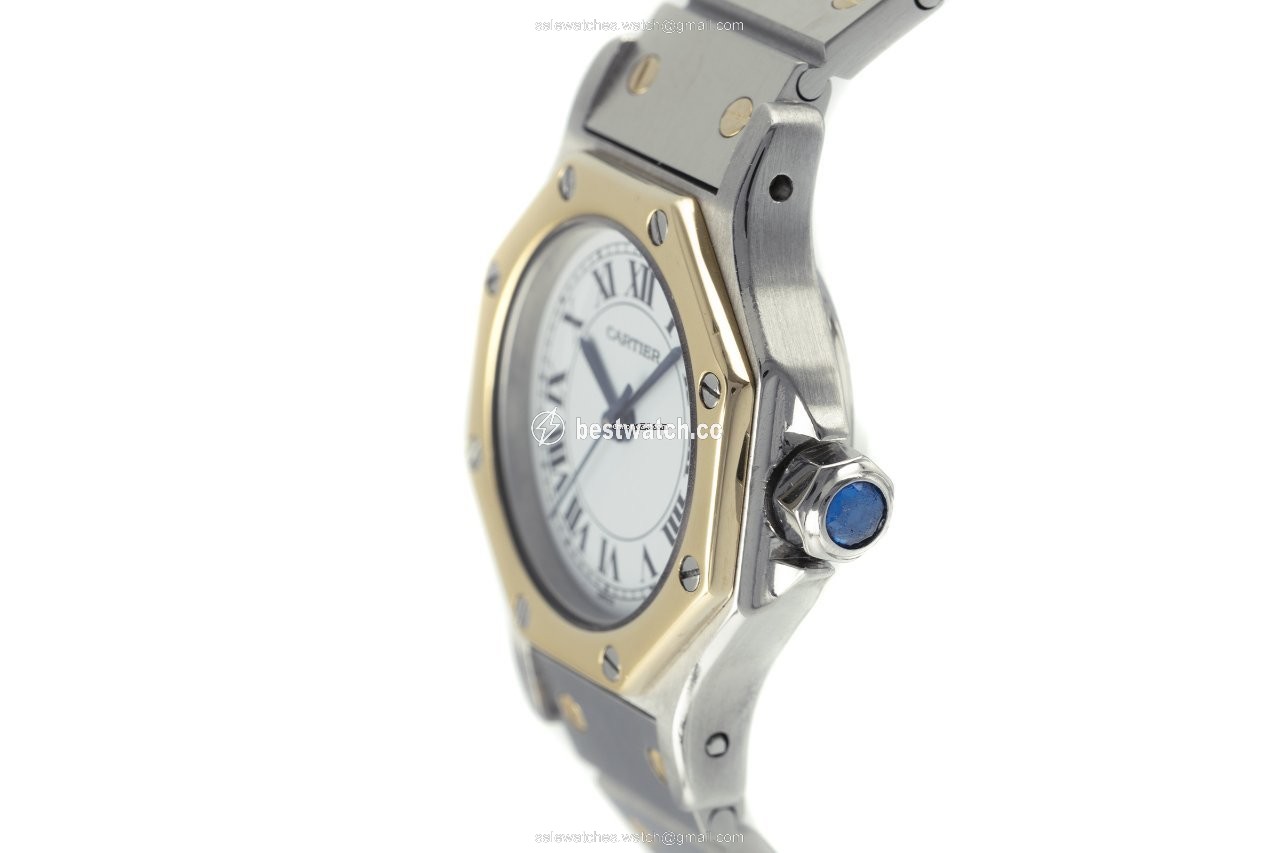 Cartier Santos Womens watch Automatic Gold Steel 09078 3
