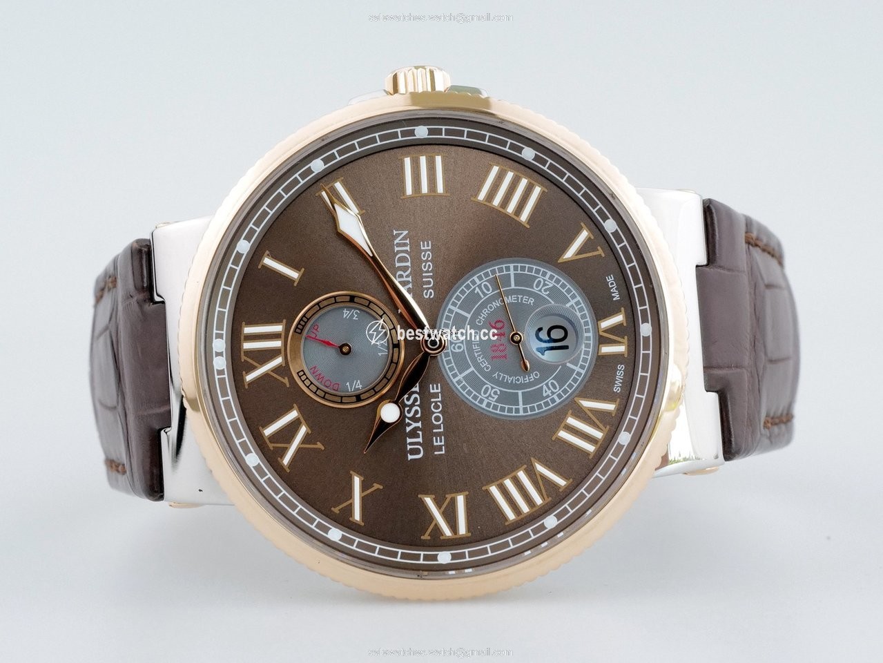 IMG_9086 Ulysse Nardin Marine Chronometer 43mm Mens watch Unisex Automatic Gold Steel 265-67 45 3