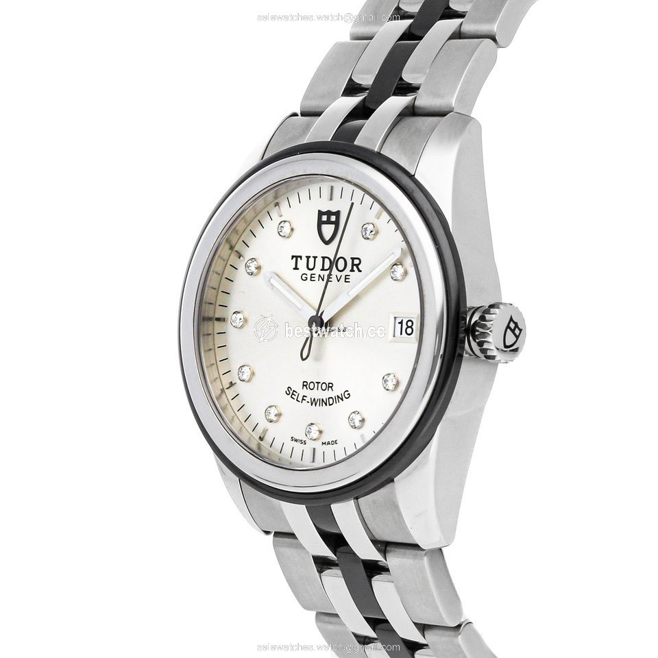Tudor Glamour Date Womens watch Automatic Steel 55010N SLV DI BRC 3