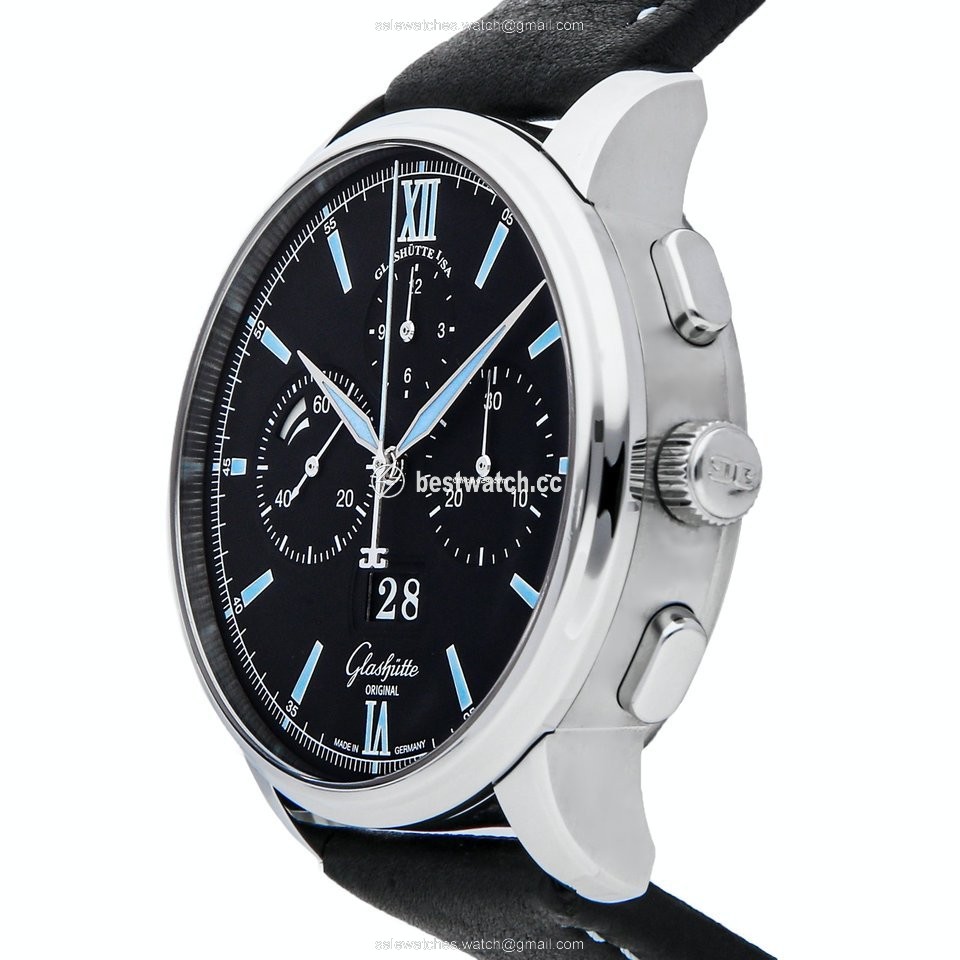 Glashutte Original Senator Chronograph Panorama Date Mens watch Unisex Automatic Steel 37-01-03-02-35 3