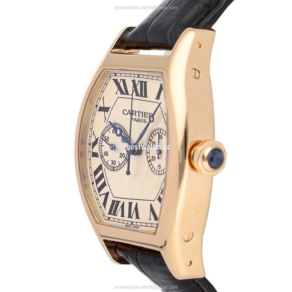 IMG_9086 Cartier Tortue Mens watch Unisex Manual winding Rose gold W1547451 3