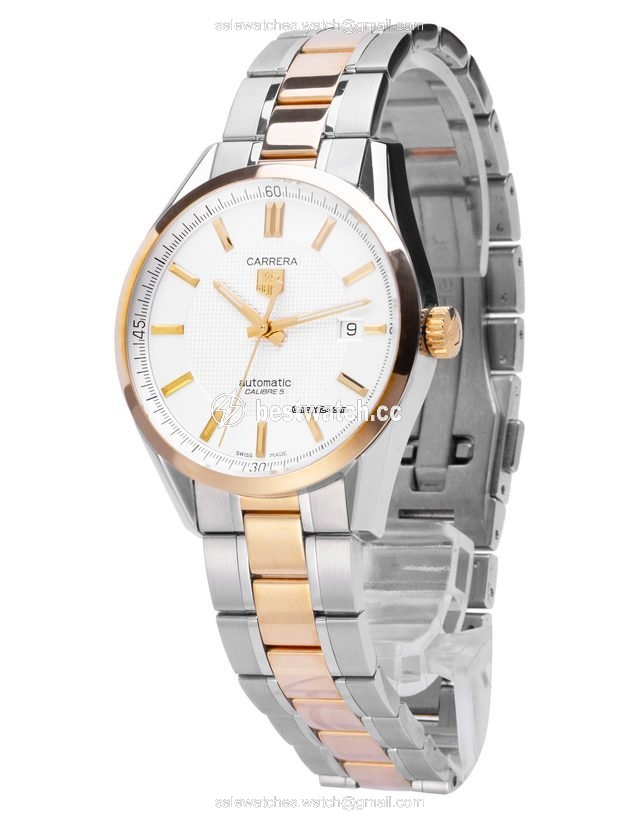 IMG_9086 TAG Heuer Carrera Calibre 5 Mens watch Unisex Automatic Gold Steel WV215A.B00788 3