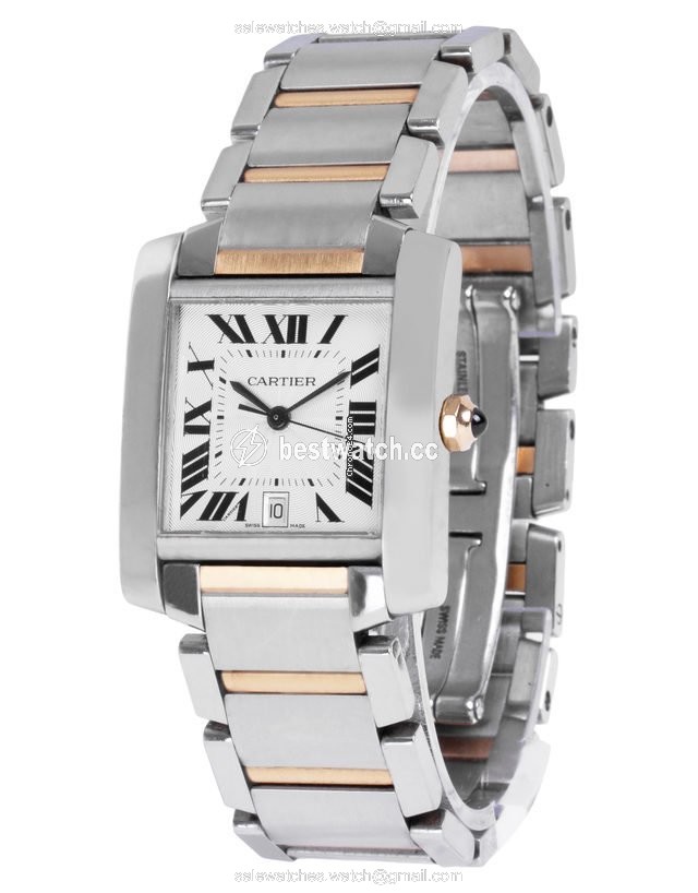 IMG_9086 Cartier Tank Francaise Mens watch Unisex Automatic Gold Steel W51005Q4 2302 3