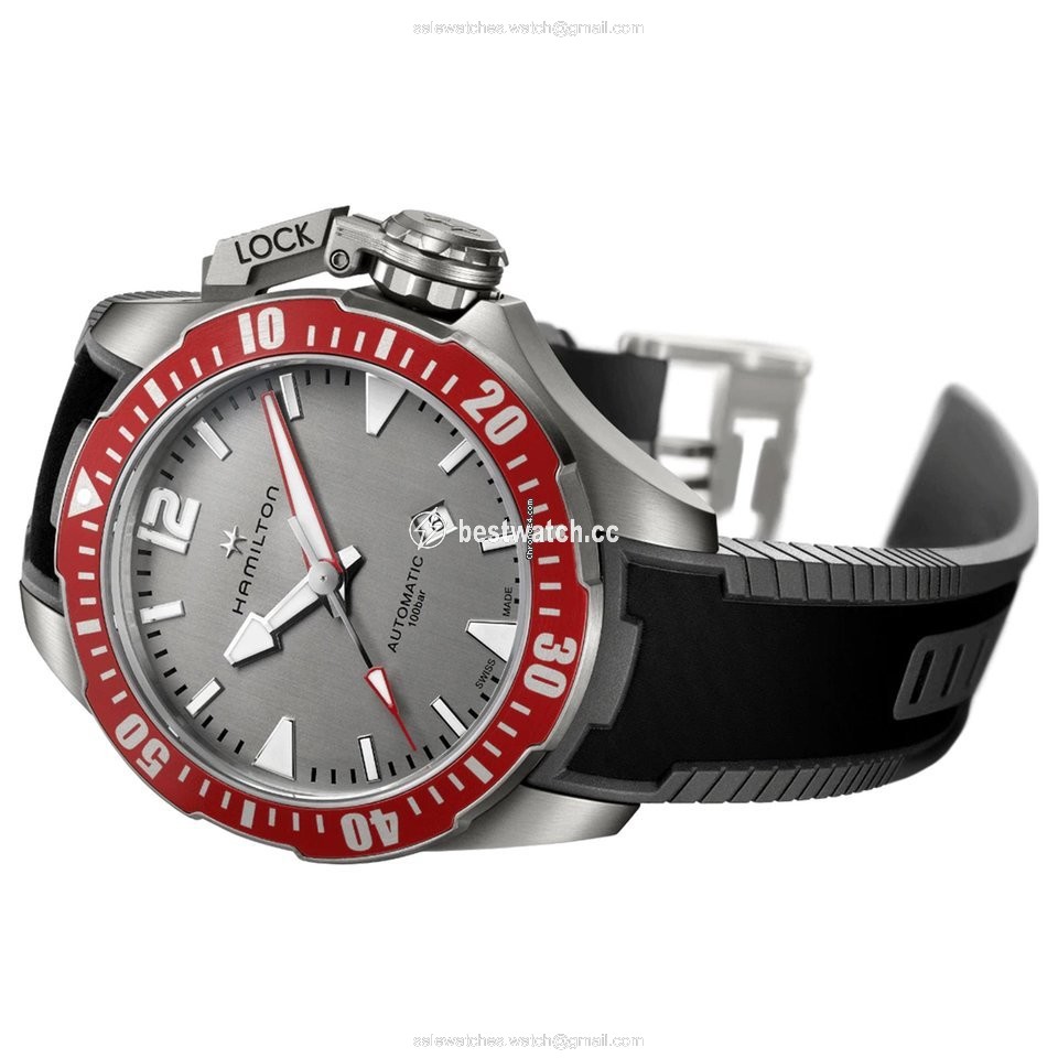 IMG_9086 Hamilton Khaki Navy Frogman Mens watch Unisex Automatic Titanium H77805380 3