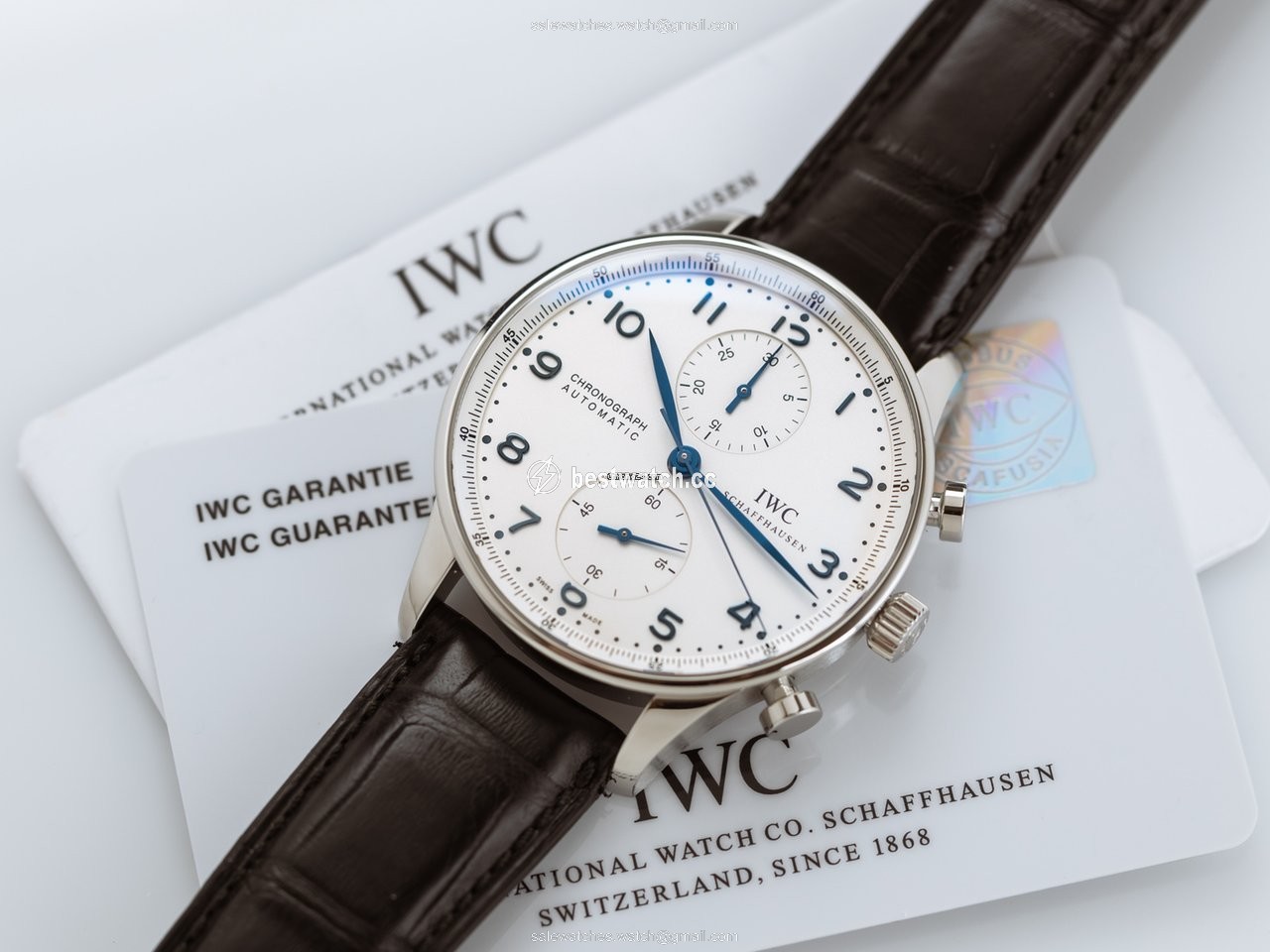 IMG_9086 IWC Portuguese Chronograph Mens watch Unisex Automatic Steel 371417 3