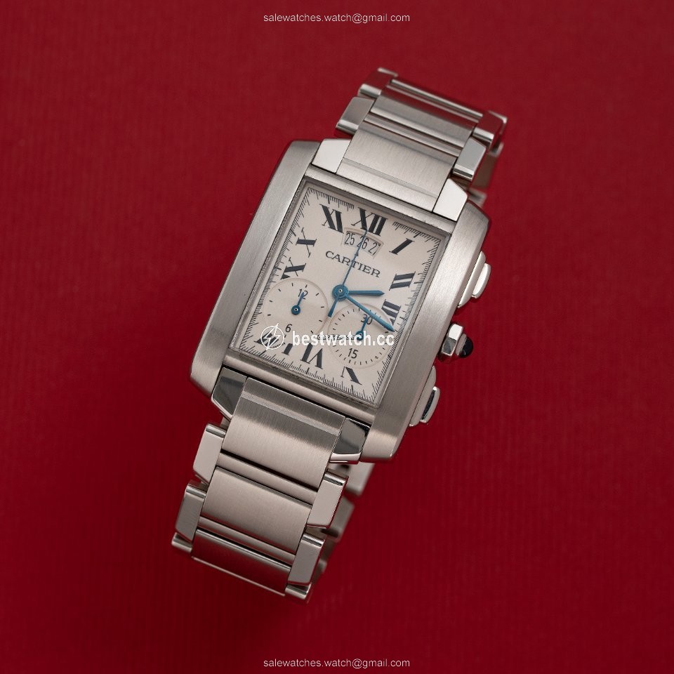 Cartier Tank Francaise Mens watch Unisex Quartz Steel 2653 3