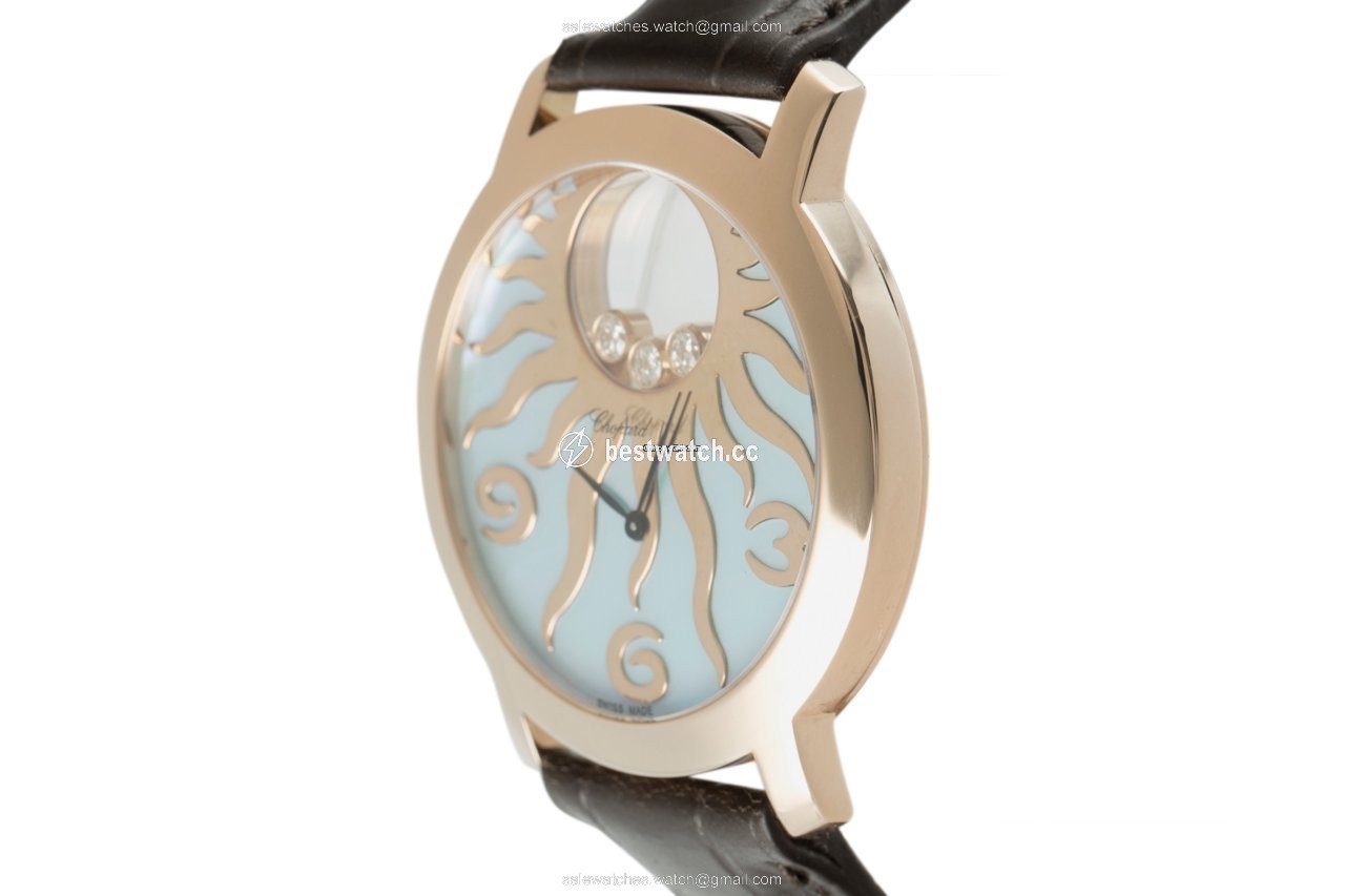 IMG_9086 Chopard Happy Diamonds Womens watch Quartz Red gold 20 7469 3
