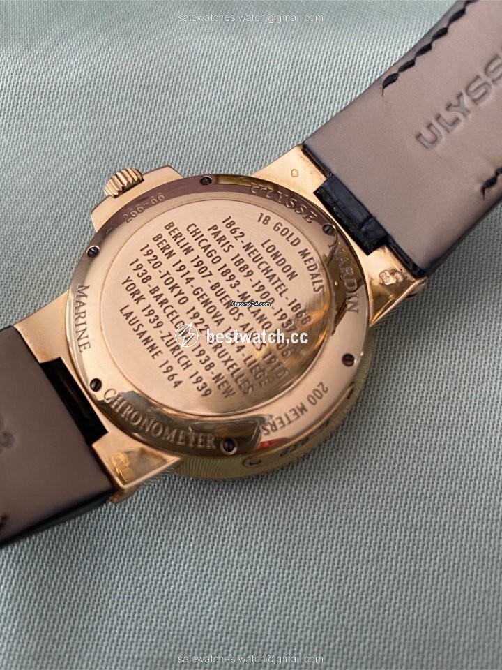 IMG_9086 Ulysse Nardin Marine Chronometer 41mm Mens watch Unisex Automatic Rose gold 266-66-3 62 3