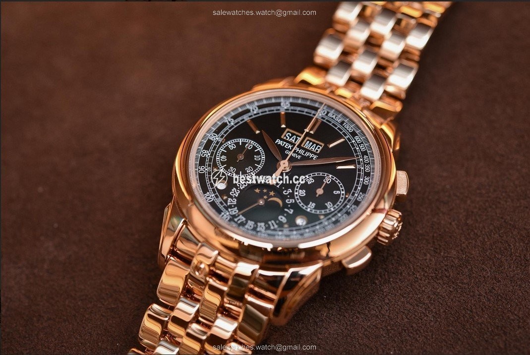 IMG_9086 Patek Philippe Perpetual Calendar Chronograph Mens watch Unisex Manual winding Rose gold 5270R-1R 3
