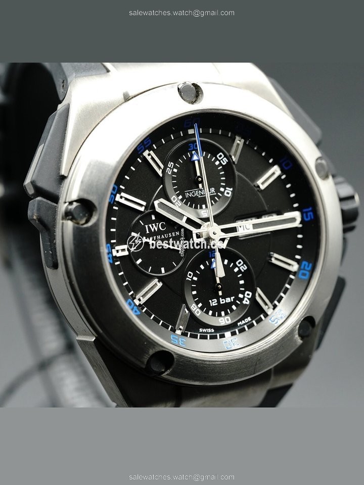 IMG_9086 IWC Ingenieur Double Chronograph Titanium Mens watch Unisex Manual winding Titanium IW3865-03 3