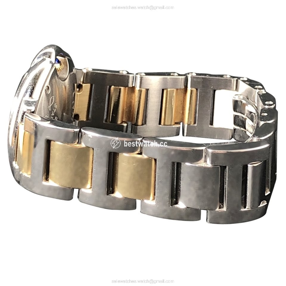 IMG_9086 Cartier Ballon Bleu 28mm Womens watch Quartz Gold Steel W69007Z3 3